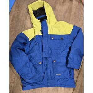 RipZone Core Ski Snowboard Jacket Youth Size XLarge Blue Lime Green